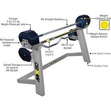 Load image into Gallery viewer, MX Select MX80 Rapid Change Straight Bar and EZ-Curl Bar System With Stand
