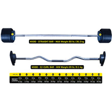 Load image into Gallery viewer, MX Select MX80 Rapid Change Straight Bar and EZ-Curl Bar System With Stand